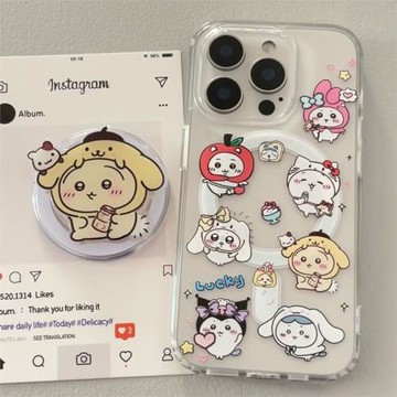 韓風吉伊卡哇適用三星s25ultra手機殼s23fe磁吸s24+可愛s22+/s21fe軟萌卡通a36a56時尚趣味a26a16防摔note20