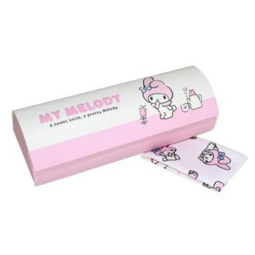 小禮堂 Sanrio 三麗鷗 美樂蒂 眼鏡盒附拭鏡布 (粉茶壺款)