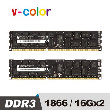 v-color 全何 Apple Mac Pro 2013 專用 DDR3 1866 32GB(16GBX2)  R-DIMM 伺服器記憶體