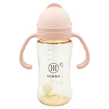 Simba 小獅王辛巴 蘊蜜鉑金PPSU防漏滑蓋學習水杯  栗粉  270ml  1個