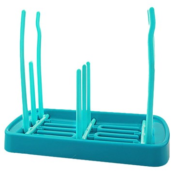 小麥購物 可折疊瀝水晾乾奶瓶架/瀝水架 L2455  單品  藍色