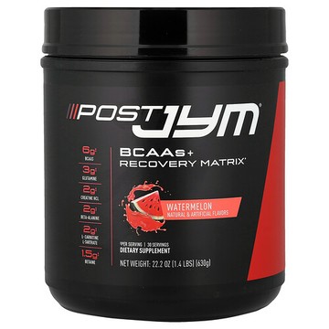 JYM Supplement Science, Post JYM，支鏈胺基酸 + 修復基質，西瓜味，1.4 磅（630 克）