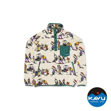 【KAVU】Teannaway 復古滿版刷毛立領上衣 來滑雪 #5065