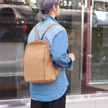 日本手作 帆布X皮革休閒手提/後背包Made in Japan by Baggy Port