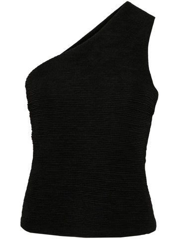IRO - Ilow asymmetric plissé top - women - Polyester/Elastane - 36 - Black
