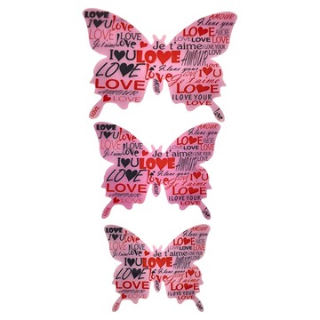 iINDOORS 3D藝術蝴蝶，Set 12個，街頭塗鴉，PVC材質  200g