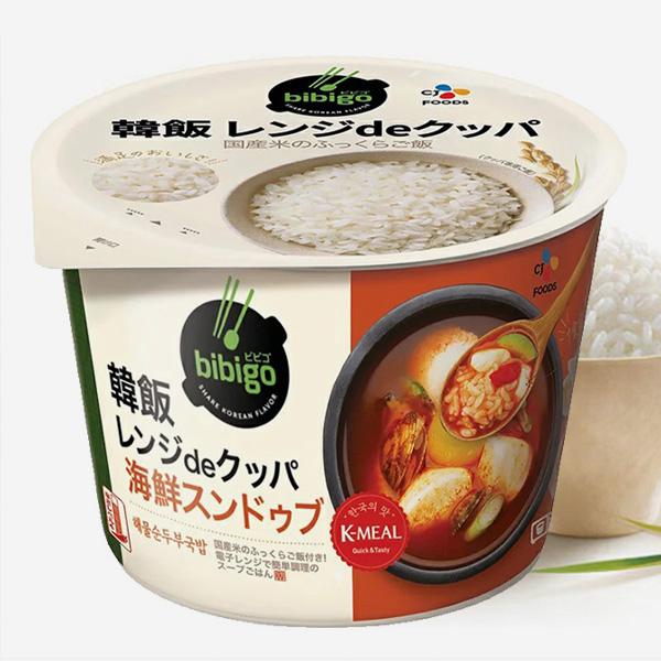 [CJ] bibigo ビビゴ 韓飯 レンジクッパ 海鮮スンドゥブ 173.7g 韓国料理 手軽 簡単アレンジ