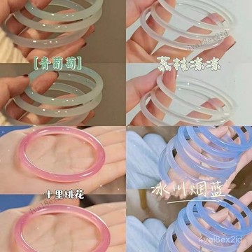 小紅書抖音衕款推薦細條手鐲一步一響叮噹鐲閨蜜款仿玉髓叮噹鐲女 RBLN