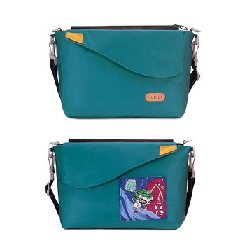 【再生寶特瓶環保布】遛遛包_斜背+托特二包合一_非常藍