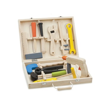 荷蘭 New Classic Toys - 天才小木匠工具箱玩具12件組
