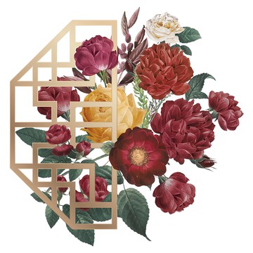 好物良品 新春過年節慶玻璃門窗靜電窗貼 牡丹款  大(70 x 67.5cm)  左半窗花 紅色