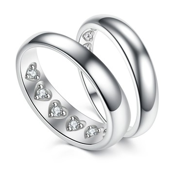 對戒.珍愛藏久.情侶戒指|純銀尾戒-客製刻字