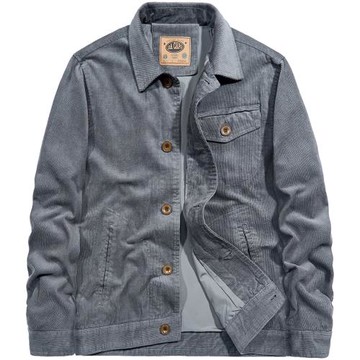 VIP燈芯絨翻領夾克男士春秋季日系復古休閑工裝外套美式古著上衣