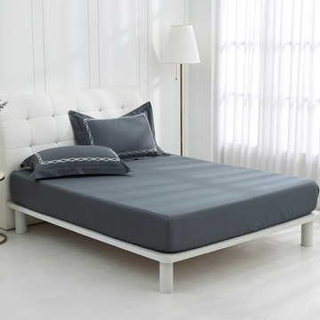 雙人加大床包枕套組/美國棉授權品牌 300織 純色刺繡 / 康斯坦 [鴻宇] 台灣製 - 2380