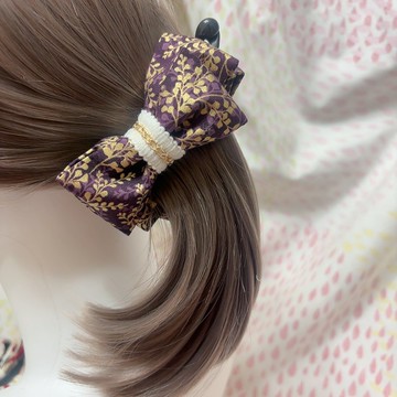 紫嫣燙金小葉 | 雙層結相交夾 | 香蕉夾