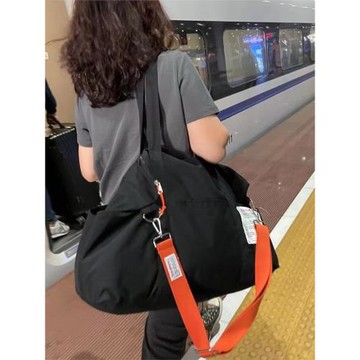 日式折疊便攜旅行包手提單肩斜挎防水可套拉桿箱大容量衣物行李袋