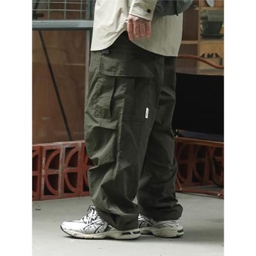 RPOPCELL秋冬新款日系Cityboy復古口袋工裝休閑褲雙褶直筒長褲男