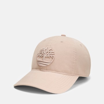 Timberland 男款淺米色刺繡LOGO棒球帽｜A66BA221