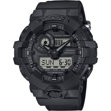 CASIO G-SHOCK 尼龍錶帶 雙顯手錶 GA-700BCE-1A
