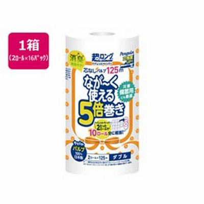 丸富製紙 ペンギン 超ロング 5倍巻き ダブル 2ロール 125m*16P