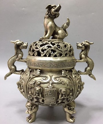 香薰爐純銅二龍爐仿古香熏爐塔香爐盤香爐仿古純銅香爐香薰爐