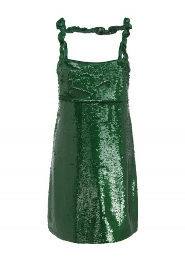 Ganni - Sequins Dress - Womens - Green