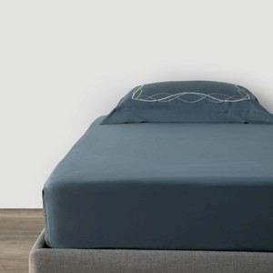 克萊歐500織天絲床包加大 松石藍