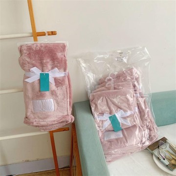🍎現貨🍎nicole miller帶衣架豆沙煙灰紫色毛毯蓋毯