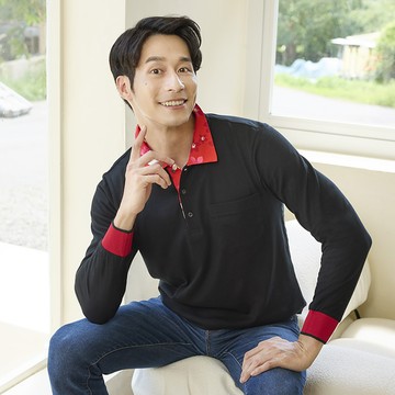 【LEIDOOE】 油桐花休閒男版長袖POLO衫(55118丈青)