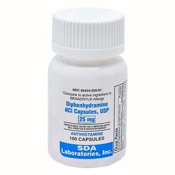 Diphenhydramine HCL 100 Caps by SDA Labs