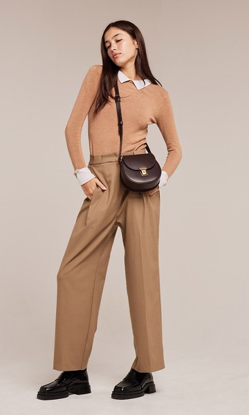 EDEN 棕色 馬鞍肩背小包