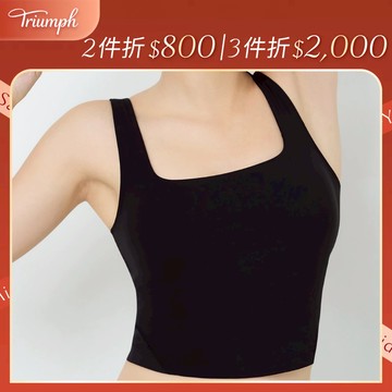 Athleisure 城市律動系列 柔塑支撐運動背心 經典黑