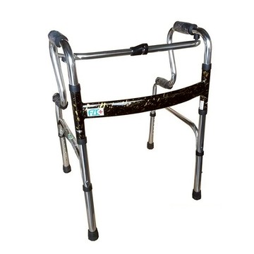 【海夫健康】富士康機械式助行器(未滅菌) 加強型扁管 全鋁 R型 四腳 助行器 顏色隨機出貨(FZK-3438)