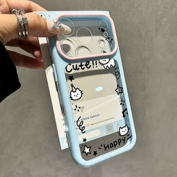 相框貓咪手機殼iPhone17/18潮16plus蘋果15promax防摔14卡通13 12 11