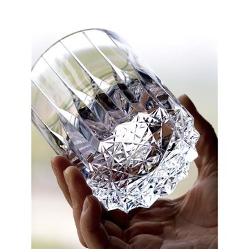 金致日式江戶切子重手工雕刻威士忌杯K9水晶玻璃杯透明洋酒洛克杯