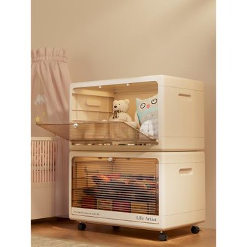 收納柜儲物柜折疊收納箱家用衣服整理盒客廳廚房玩具零食置物架子