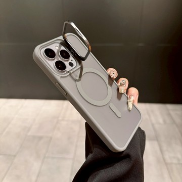 金屬鏡頭框支架 霧面 膚感磁吸 適用於 iPhone 17 16 15 14 13 12 Pro Max 手機殼 防摔殼
