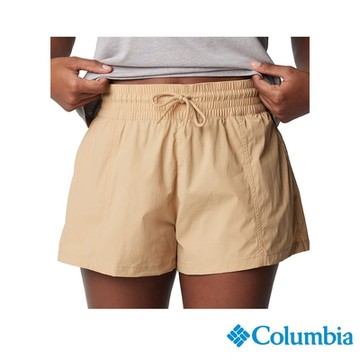 Columbia哥倫比亞 女款- Boundless Trek 防潑防曬休閒短褲-卡其 UAL45140KI/IS
