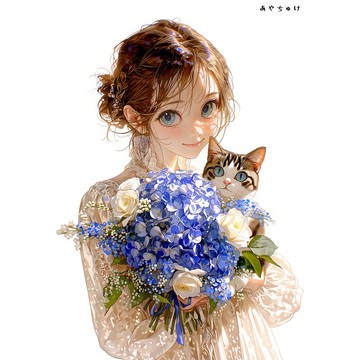 【4 月新款 3】07-120-0230 人物貼紙 春日女孩與動物