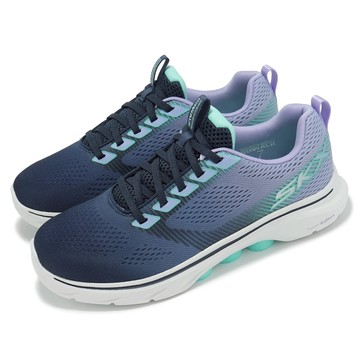 SKECHERS 女款 GO WALK 7 D楦機能健走鞋 125251NVMT  25cm  紫色 + 藍色