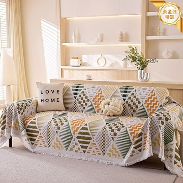 【防貓抓神器】沙發蓋巾 沙發巾 沙發套 蓋毯 雪尼爾面料 一片式設計 四季通用 防滑固定 現代簡約印花 耐磨抗起球 寵物家庭優選