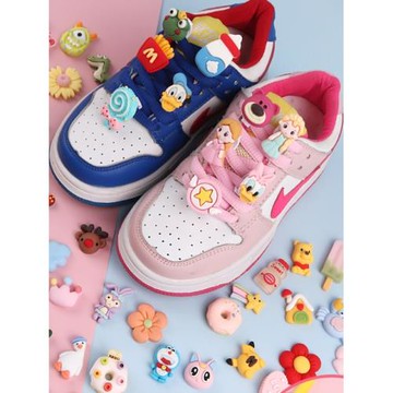 兒童鞋帶卡通可愛裝飾扣ins配件鞋扣空軍一號鞋diy鞋花配飾可拆卸