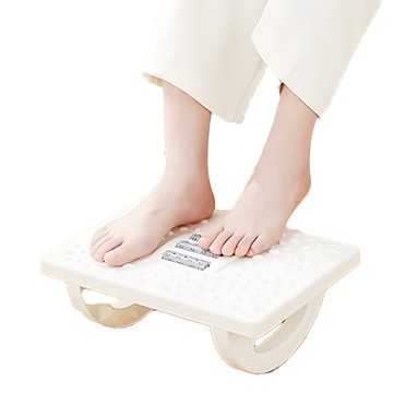 舒適養生腳凳 滾輪按摩 PP材質 180°搖晃  白色  1個