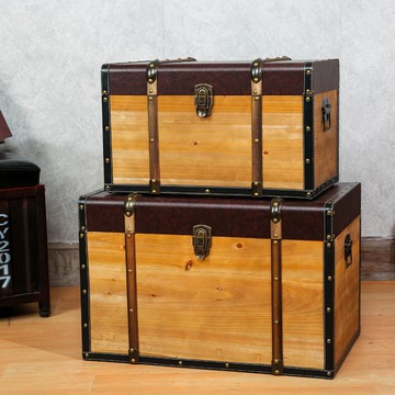美式仿古木質大木箱雜物收納箱儲物箱商場櫥窗裝飾擺件拍攝道具