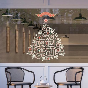 時尚壁貼 -DD3432英文聖誕樹-2入