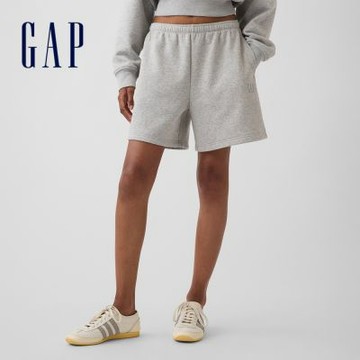 【GAP】6吋VintageSoft寬鬆運動短褲-淺麻灰(911057)