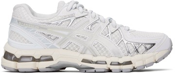 ASICS 白色 & 银色 GEL-KAYANO 20 运动鞋