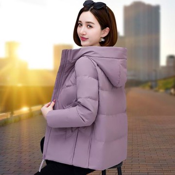 白鴨絨羽絨服女士連帽2022年冬季新款寬松爆款加厚保暖面包服外套