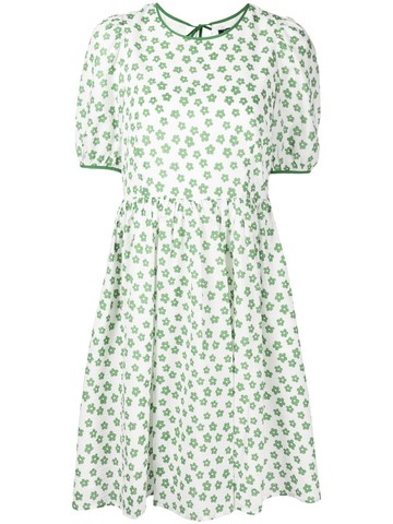 tout a coup - ditsy-print midi dress - women - Cotton/Cotton - S - Green