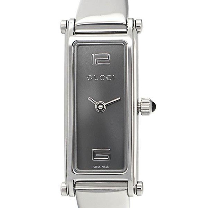 グッチ GUCCI 腕時計 レディース 1500L バングルウォッチ グレー